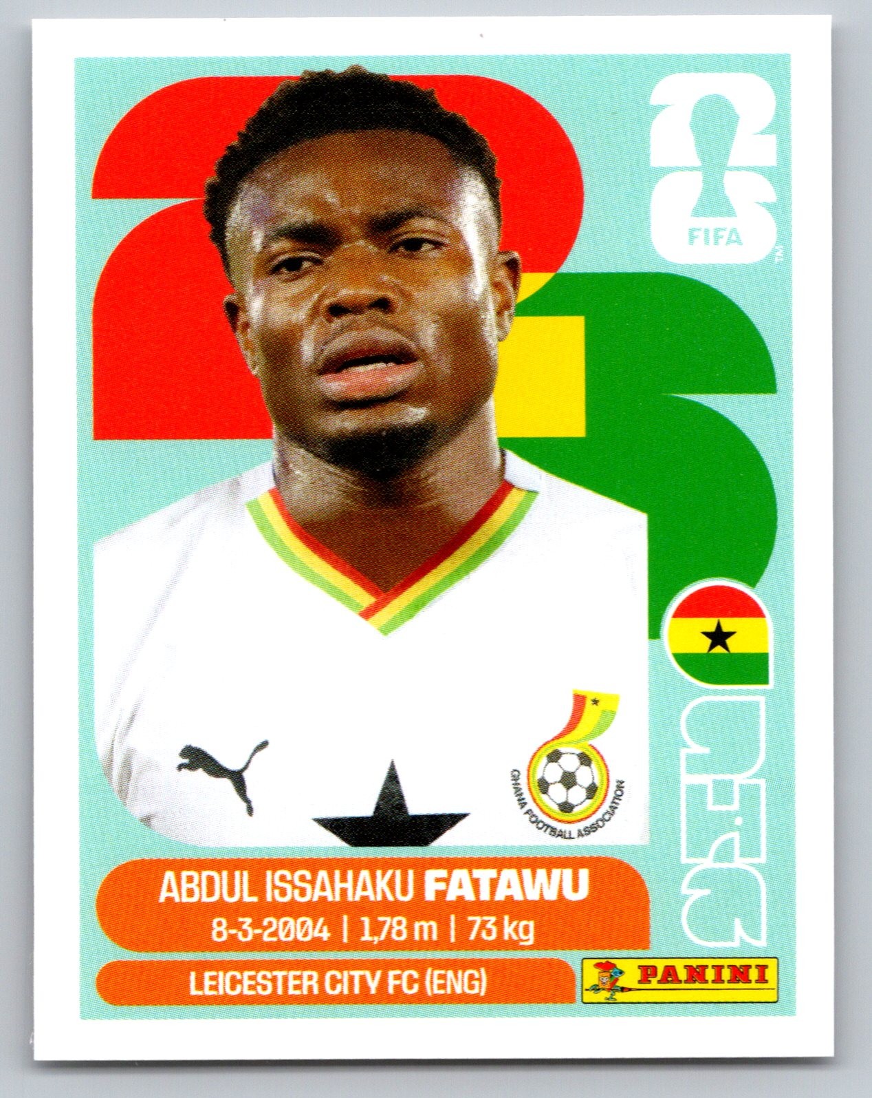 2026 Panini FIFA World Cup Stickers #GHA9 Abdul Fatawu