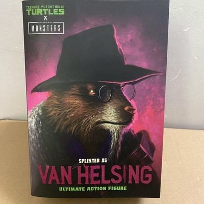 Genuine NECA TMNT Splinter as Van Helsing 7'' Posable Figure | Horror x Ninja Tur