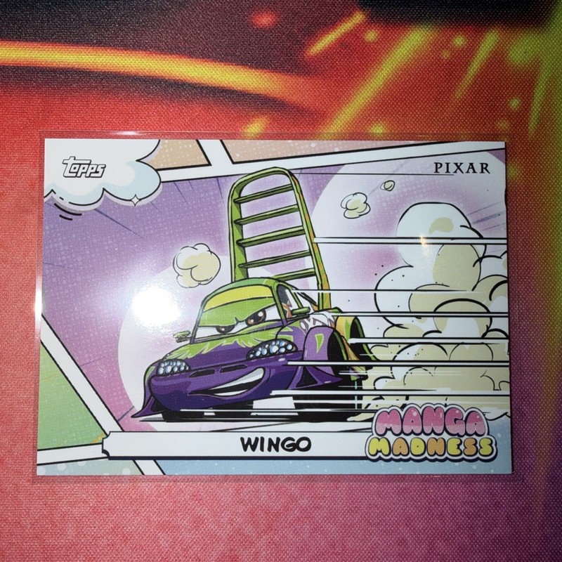 2026 Disney Neon Topps Pixar Manga Madness Wingo Cars MM-9