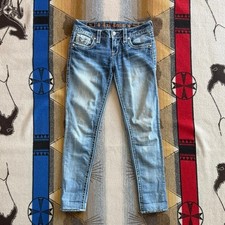 Rock Revival Mid-Rise Skinny Jeans Yui Size 26 Womens Measures 30x29