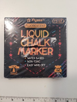 Fluorescent Liquid Chaulk Marker 12 Pieces