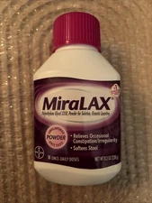 MiraLAX Stool Softener Laxative Unflavored Grit Free Powder 8.3 oz Exp : 4/2027