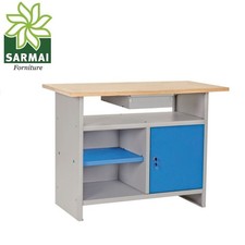 TAVOLO DA LAVORO BANCO OFFICINA PORTA ATTREZZI PORTA UTENSILI PIANO IN LEGNO