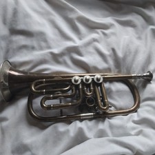 Vintage Brass Rotary Valve Cornet By Aspritz of Berlin