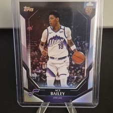 Topps 2025-26 Ace Bailey #205 Rookie Holofoil Utah Jazz Basketball Card