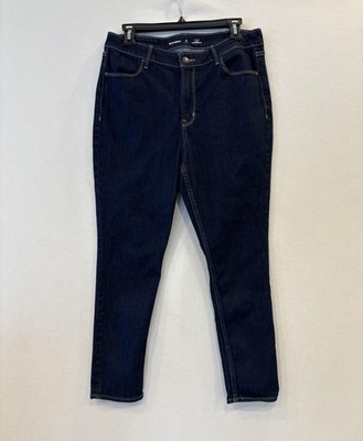 Old Navy Jeans Womens 12 Short Blue High Rise WOW Super Skinny Dark Wash