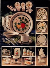 Sears Strawberries Stoneware Berry Blossom Rose Blossom Vintage 1970s Print Ad