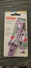 Purple Nuby Pacifier Clip Holder