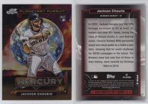 2024 Topps Cosmic Chrome Planetary Pursuit Mercury Jackson Chourio Rookie RC