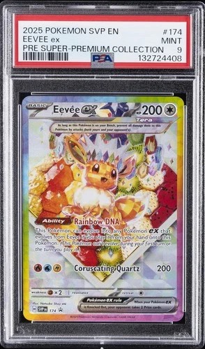 2025 POKEMON SVP PROMO SUPER-PREMIUM COLLECTION #174 EEVEE EX PSA 9