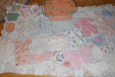 Vintage TINY TEARS LAYETTE WARDROBE Dydee Amsco Clothes Accessories 37 pcs