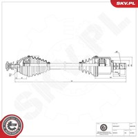 Antriebswelle Esen SKV 40SKV109 FüR BMW X2 F39 2Er Active Tourer F45 X1 F48 F46