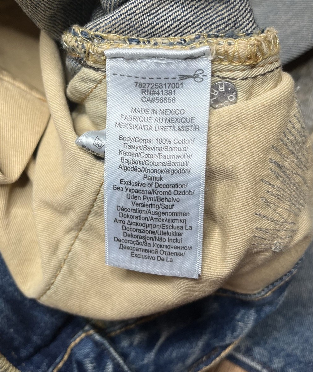 RRL Ralph Lauren Distressed Repaired Patchwork Jeans 33x33 Slim