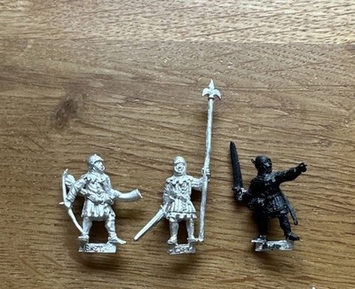 Warhammer Fantasy - 3x Bretonen / Bretonnian Bowmen Command Group - Metall OOP