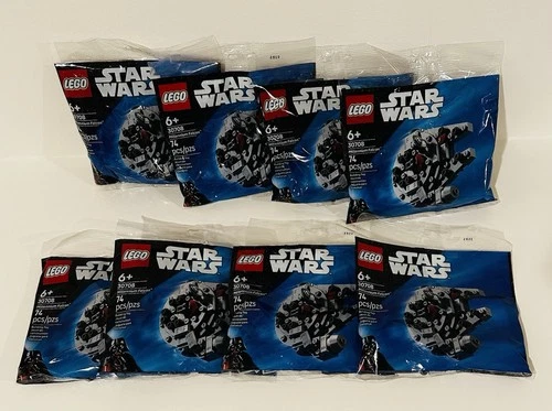 NEW• Lot Of 8 -LEGO Star Wars: Millennium Falcon Polybag Mini-Build 30708