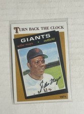 1986 Topps Turn Back the Clock #403 Willie Mays HOF San Francisco Giants