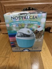 Máquina de helados eléctrica Nostalgia, helado, yogur congelado o sorbete NUEVA