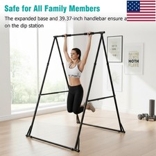 Foldable Free Standing Pull Up Bar Power Tower Dip Station Rack for Home Gym