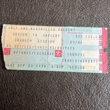 1978 BOSTON / BLACK SABBATH / VAN HALEN ANAHEIM STADIUM CONCERT TICKET STUB