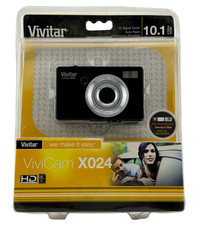 Camera Vivitar ViviCam X024 10.1 MP Digital Black Silver Auto Flash