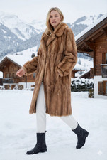 1296 Real Russian Sable Fur Coat Genuine Luxury Vintage Sobol Elegant Women M