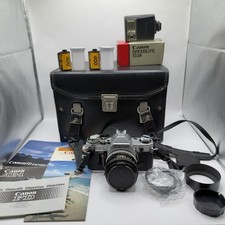 Canon AE-1 35mm SLR Film Camera 50mm Lens FD with Converter Manuals Mount Films