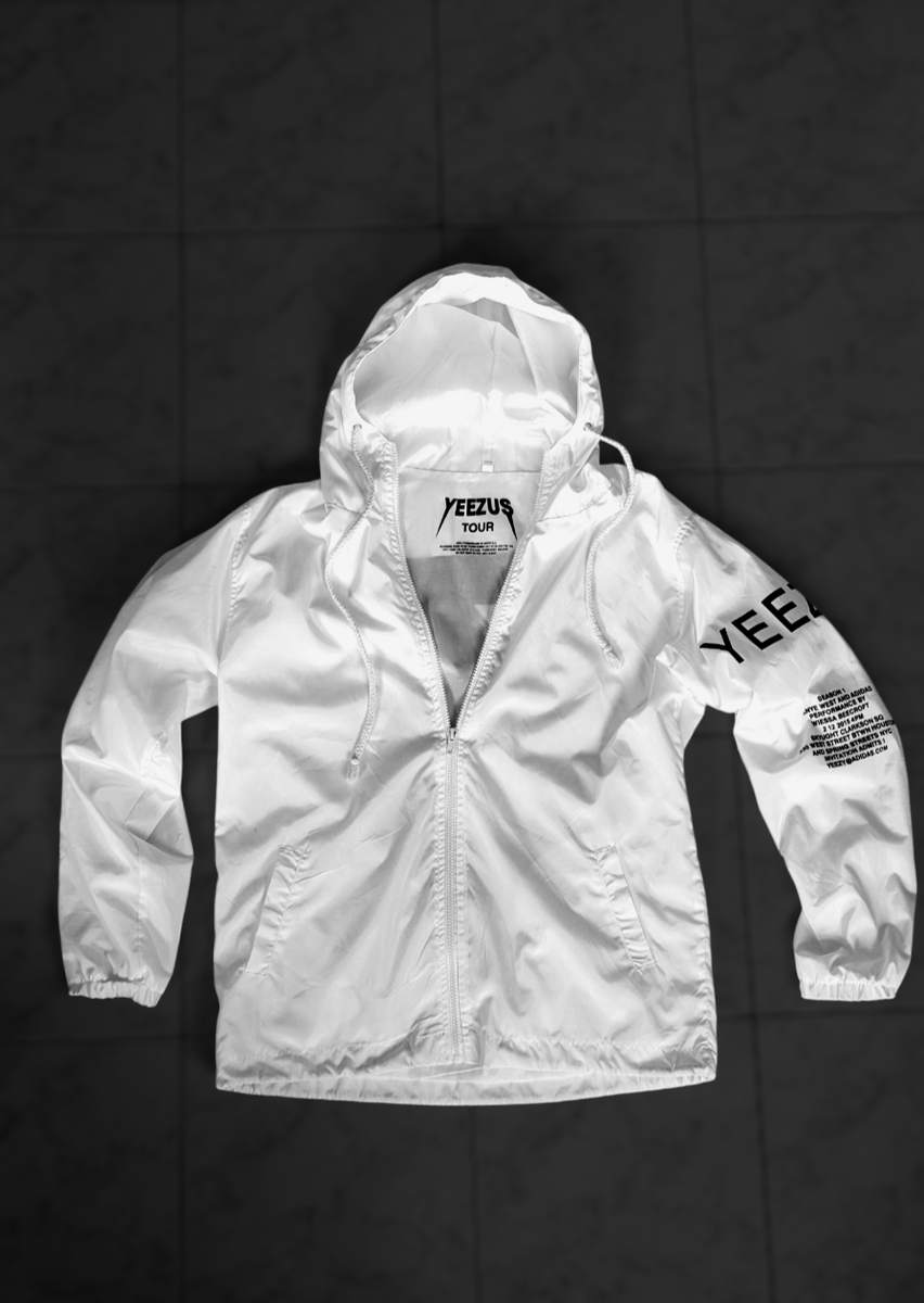 Yeezus Tour Jacket by Kanye West – White Windbreaker M-L | eBay
