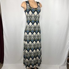 Cherry Mellow Women’s S Geometric Print Sleeveless Maxi Sundress Light /Stretchy