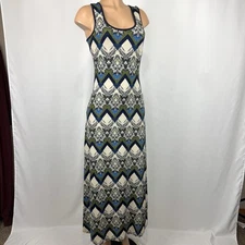 Cherry Mellow Women’s S Geometric Print Sleeveless Maxi Sundress Light /Stretchy