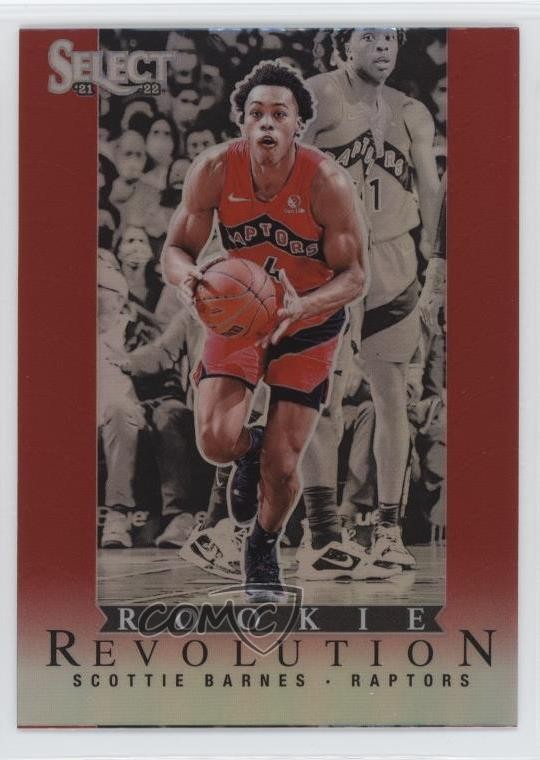 2021-22 Panini Select Rookie Revolution Red Prizm Scottie Barnes #13 RC