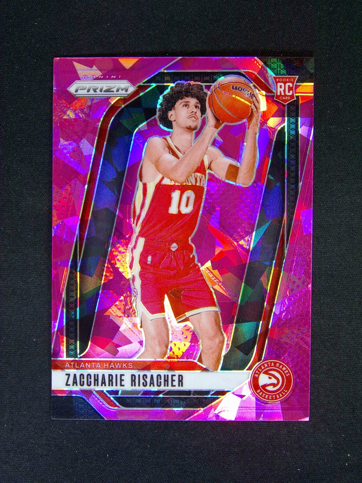 2024-25 Panini Prizm Zaccharie Risacher #265 RC Pink Ice