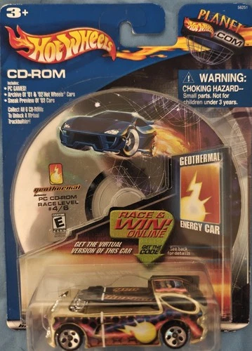 Vintage Hot Wheels Geothermal Energy Car CD-ROM 2002 Race & Win Online 1:64 NIB