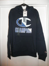Champion Powerblend Graphic Hoodie Sweatshirt, Men's' Size XL, NWT'S Navy