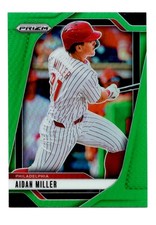 Aidan Miller 2025 Panini Prizm Green Prizm #141 Philadelphia Phillies