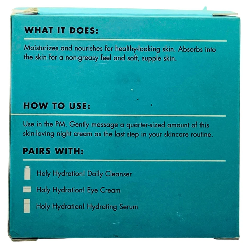 e.l.f. Питательный ночной крем Skin Holy Hydration 1,76 унции новый - Изображение 2 из 4