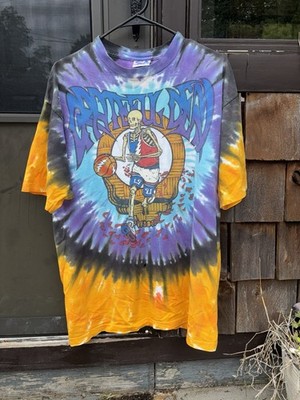Grateful Dead 1991 Boston Garden Liquid Blue Tie Dye T-Shirt Size XL