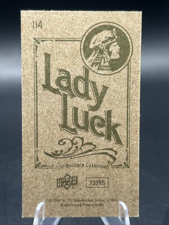 #114 Jimmer Fredette ,,￼2012 Goodwin Champions mini Lady Luck ,￼￼￼￼ B38 - Image 2 of 2