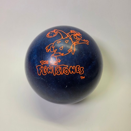 Vintage Flintstones Kids Bowling Ball 8.5 Lb Blue Sparkle Cartoon Network Y2K