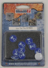 Micro Art Studio Tokens Time Blue x10 - game token accessory - P00024 hourglass