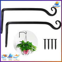 Pflanzenhalterung Blumenampelhalter Eisen Wandhaken 25Cm Zum AufhäNgen 2 StüCk