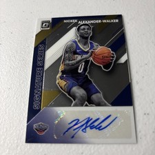 2019-20 Panini Donruss Optic - Signature Series Nickeil Alexander-Walker#SS-NAW 
