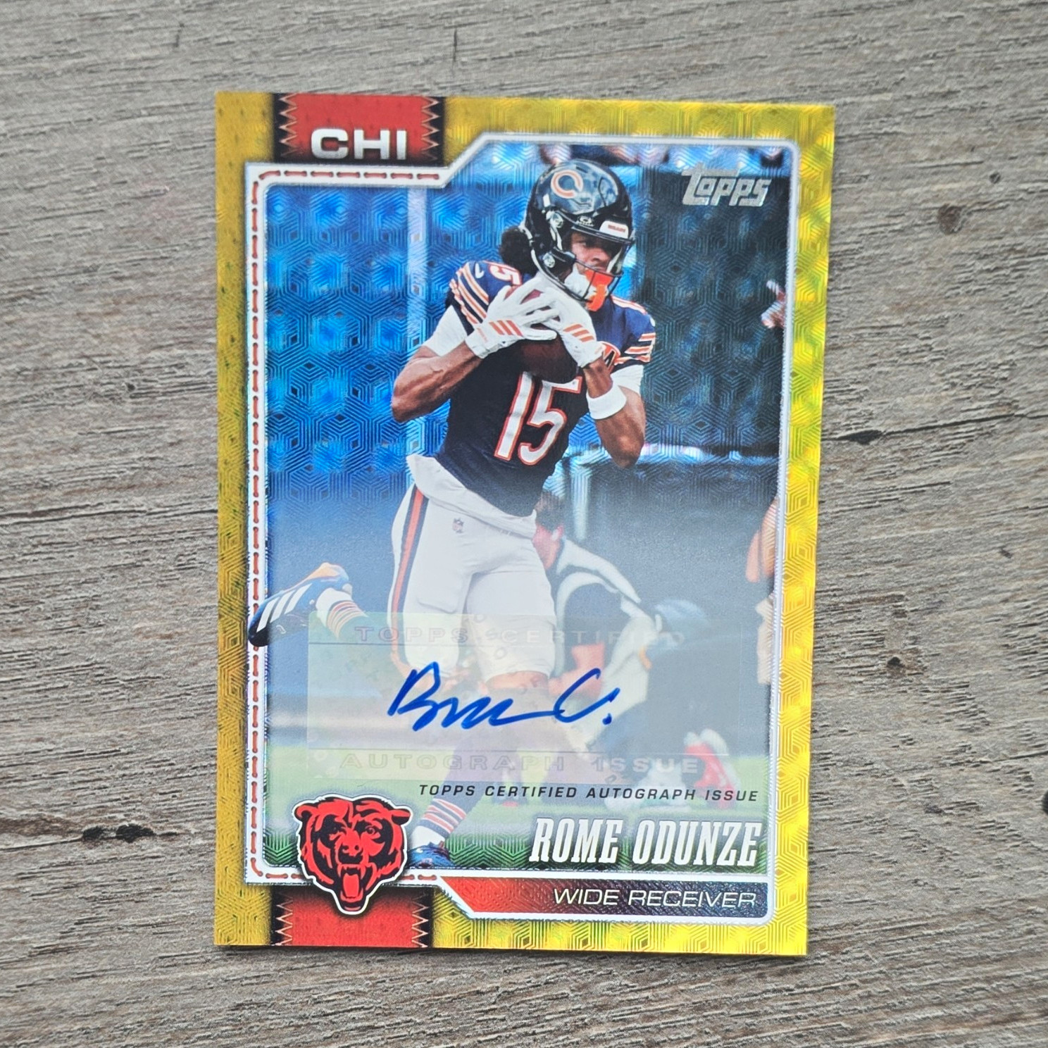 2026 Topps Football Rome Odunze Foilfractor Autograph 1/1 Real One Auto #32 SSP