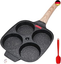 Spiegeleipfanne, Pancake Pfanne 4 Loch Augenpfanne Antihaft-Aluminium Pfanne