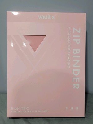 Vault X Just Pink 9-Pocket Exo-Tec Zip Binder - 360 Cards - New