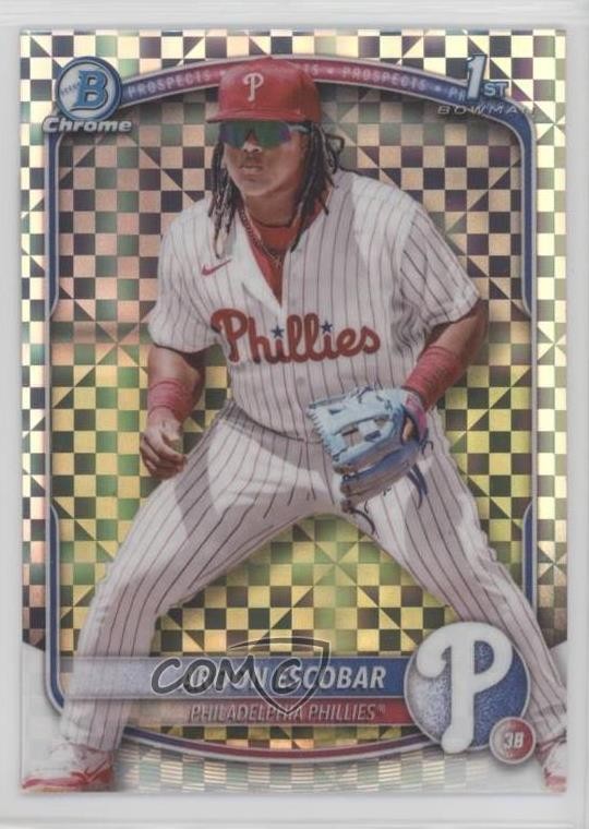 2025 Bowman Chrome Prospects X-Fractor Aroon Escobar #BCP-65 s3g