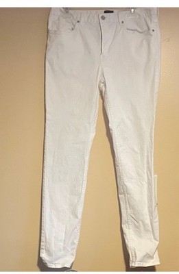 Men's White Solid Denim Jeans Regular Fit 5-Pocket Style Pants