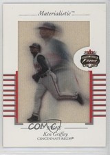 2002 Fleer Focus Jersey Edition Materialistic Away Ken Griffey Jr #10M HOF 15g5