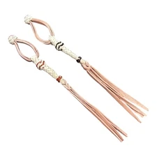7" Keychain Style Horse Quirt - Cuarta Charra Fina Llavero Cuartita de Cuero