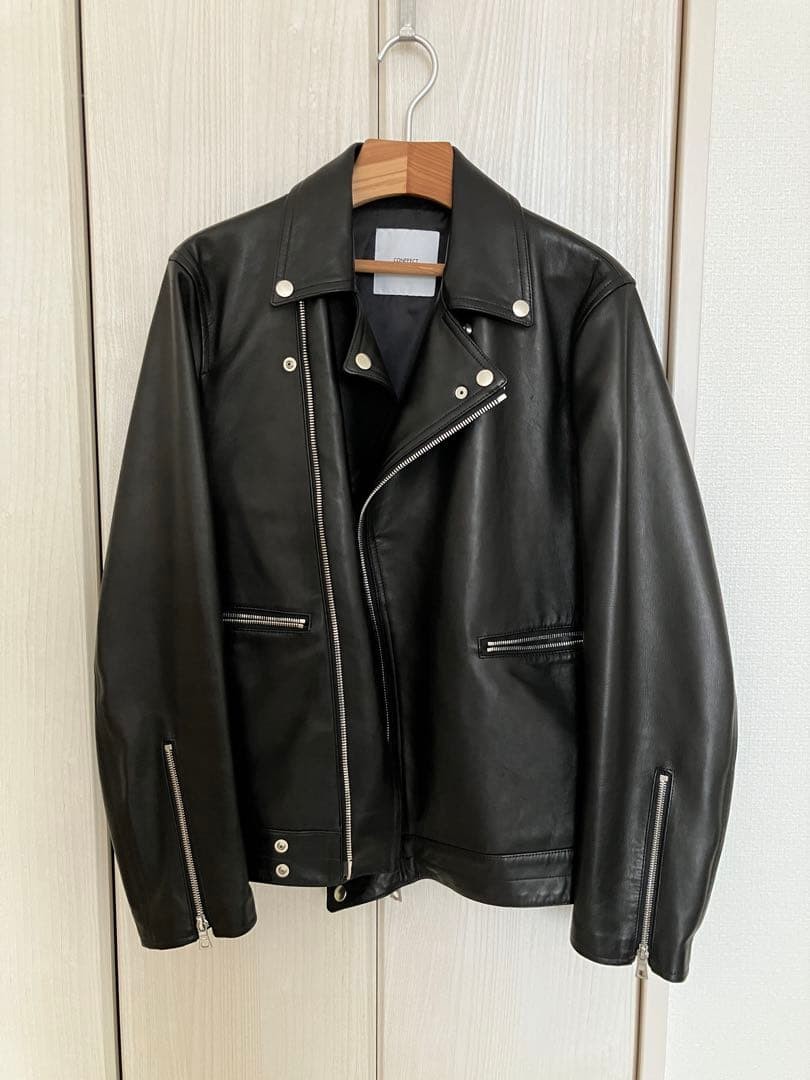 EDIFICE CONFFECT Black Leather Double Riders Jack… - image 1