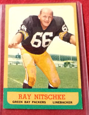 RAY NITSCHKE HOF ROOKIE CARD 1963 TOPPS # 96 NM- EX. rookie card picture
